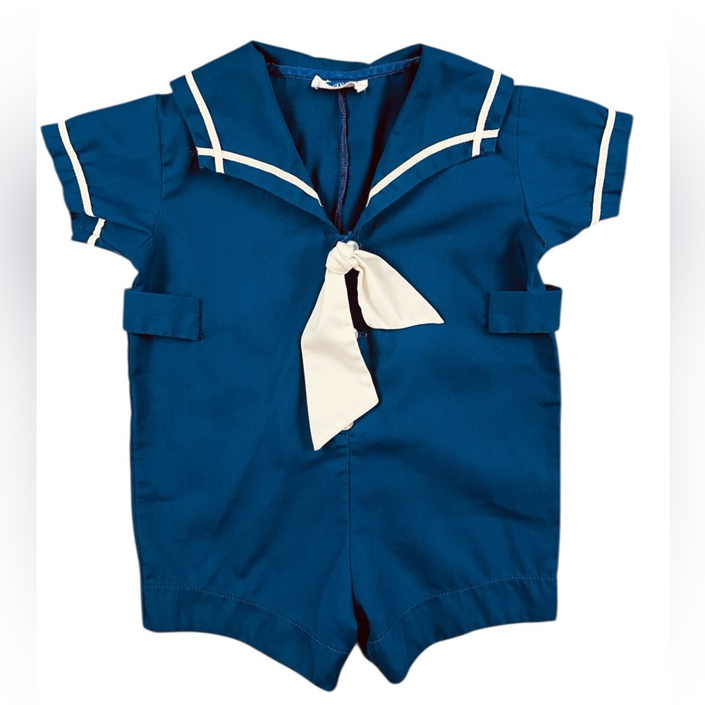 Vintage Sailor Suit Baby Boy 3-6 Months Nautical Preppy SEE MEASUREMENTS